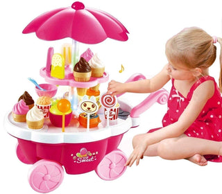 30pcs Sweet Candy Ice Cream Cart Toy for Kids with Sound – Interactive Playset for Imaginative Fun