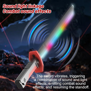 7-Color Flowing LED Spark Sword with Smoke Effect | Rechargeable Light-Up Sword Toy (Prepaid Only)