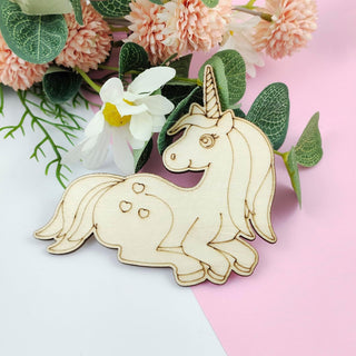 Animal Design MDF Cutout DIY Painting Kit with 6 Colours & Brush Creative Art & Craft Activity for Kids (Random) 1pc