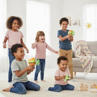 Kids Flying Disc Launcher Toy (Random Design)