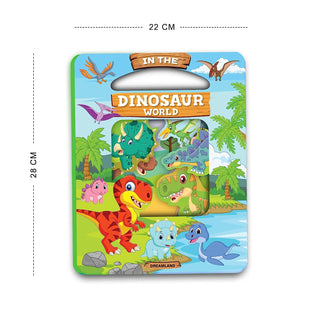 In the Dinosaurs World Die Cut Window Board Book for Kids Age 3+ | Die Cut Shape Early Learning Picture Board Book