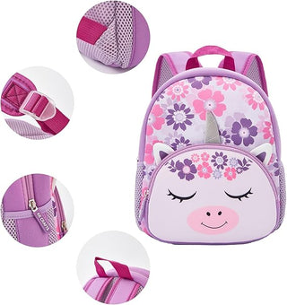 Kids School Bag Soft Plush Backpacks Cartoon Boys Girls Baby (2-5 Years) Purple Unicorn