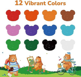 12-Color Washable Water Soluble Crayons Art Set for Kids (Pack Of 6/12)