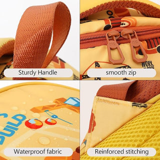 Construction Theme Kids School Backpack – Stylish & Water-Resistant