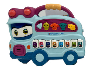 Police Car Design Keyboard Piano for Kids Age 2+