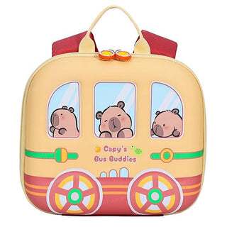 Capybara Design Rectangle Shaped Hardshell Backpack for Kids (Pack Of 5/10)(Prepaid Only)
