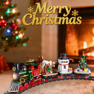 Christmas Train Blocks Set with Lights (868pcs)