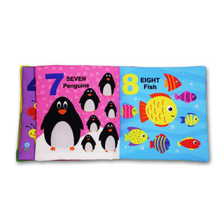 My First 123 Cloth Book with Squeaker and Crinkle Paper Cloth Books for Toddler Kids