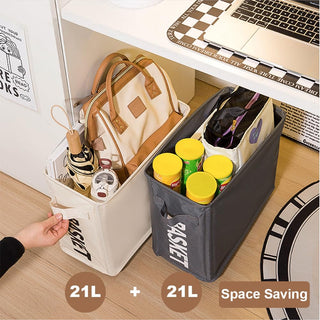 15 inches Rolling Slim Collapsible Laundry Basket with wheels