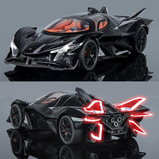 Premium Quality Die Cast Simulation Pull Back Sports Toy Car (Apollo EVO) (Black)