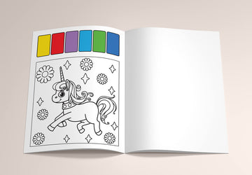 Doodle Delights: Compact Drawing Book with 6-Color Strip and Paintbrush (Mermaid)