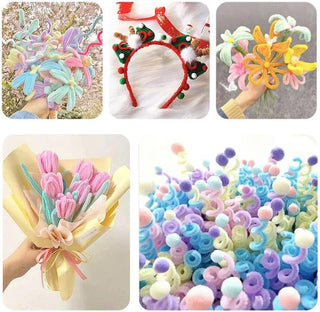 20-Piece Colorful Pipe Cleaner Flexible Wired Twisting Sticks for Multipurpose and DIY Crafts & Decorations