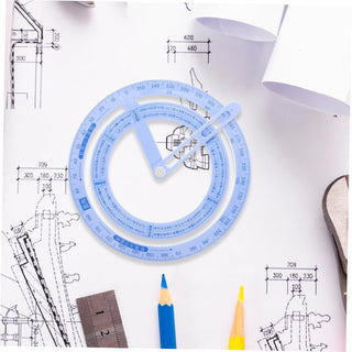 360° Full Circle Protractor for Kids | Math Geometry Tool | Pink & Blue