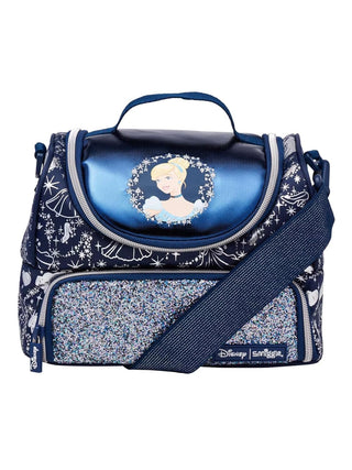 Disney Princess Cinderella Lunch Bag | Insulated Dual Compartment with Glitter & Shoulder Strap