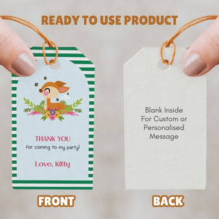 Personalized Thank You Tags for Return Gifts – Deer (18 Pcs) (PREPAID ONLY)