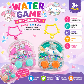 Kawaii Water Game Keychain — My Melody & Cinnamoroll