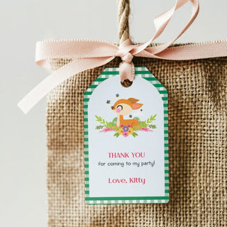 Personalized Thank You Tags for Return Gifts – Deer (18 Pcs) (PREPAID ONLY)