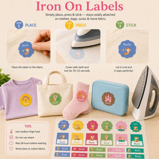 Personalized Iron On Label Sticker - Forrest Fawn (32pc) (PREPAID ONLY)