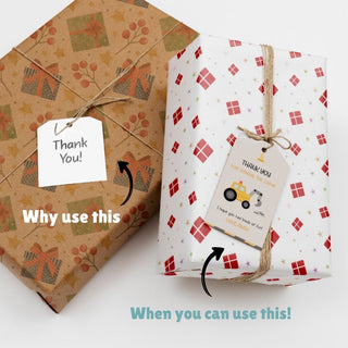 Personalized Thank You Tags for Return Gifts - Construction Vehicle (18pcs) (PREPAID ONLY)