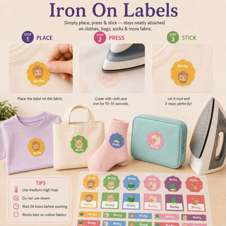 Personalized Iron On Label Sticker - Lama Drama (32pc) (PREPAID ONLY)