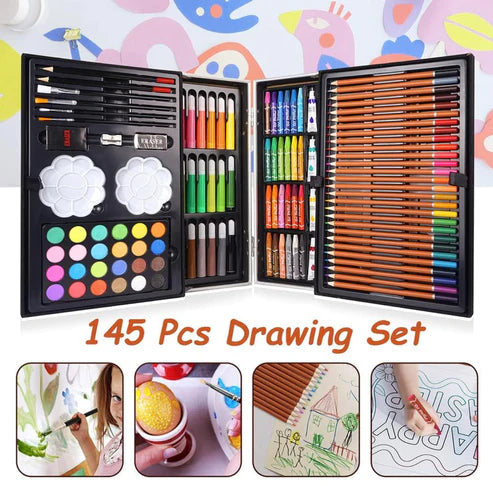 Cute And Adorable Space Theme Briefcase With 145pcs Art Supplies