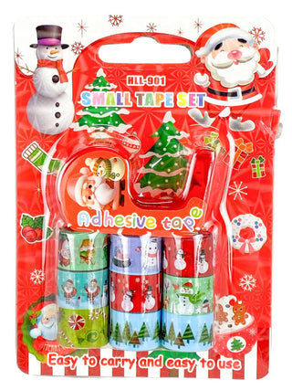 Christmas Theme Washi Sticker Tape Rolls with Dispenser