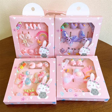 Sweet Kids Hair Clips: 10-Piece Set of Cute Cartoon Flower Bow Hairpins for Baby Princesses
