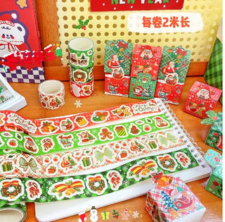 Christmas Irregular-Shaped Washi Tape – 3cm x 2m Decorative Holiday Tape