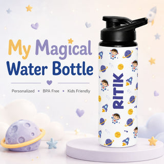 Personalized Water Bottle for Kids - Space (PREPAID ONLY)