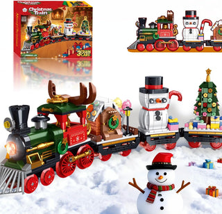 Christmas Train Blocks Set with Lights (868pcs)
