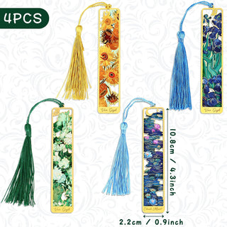 Artistic Metal Bookmark | Classic Painting Collection with Tassel