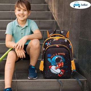 Fly 2 Space Astronaut Kids Backpack – 14" Lightweight School Bag for Kids