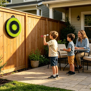 Kids Throwing Target Game Set – Soft Axe & Ninja Star with Adhesive Wall Hook