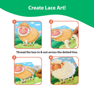 Furry Animal Lace Art Craft Activity Kit