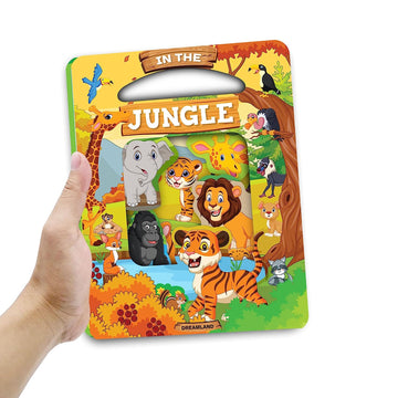 In the Jungle Die Cut Window Board Book for Kids Age 3+ | Die Cut Shape Early Learning Picture Board Book