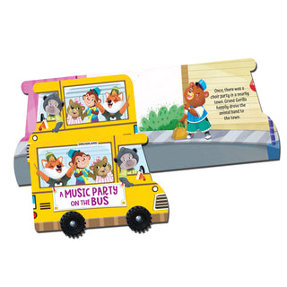A Music Party on the Bus - A Shaped Picture Board book with Wheels