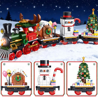 Christmas Train Blocks Set with Lights (868pcs)