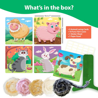 Furry Animal Lace Art Craft Activity Kit