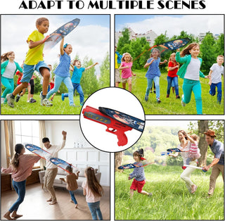 2 in 1 Glider Kite Launcher Toy for Outdoor Adventure (Random Color)