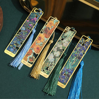 Artistic Metal Bookmark | Classic Painting Collection with Tassel