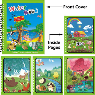 Magic Water Book for Kids – Reusable Mess-Free Coloring & Drawing Activity Book (Random)