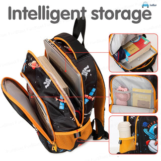Fly 2 Space Astronaut Kids Backpack – 14" Lightweight School Bag for Kids