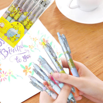 Pikachu's Spark Blue Ball Pens for Kids: Pack of 6