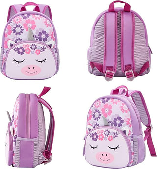 Kids School Bag Soft Plush Backpacks Cartoon Boys Girls Baby (2-5 Years) Purple Unicorn