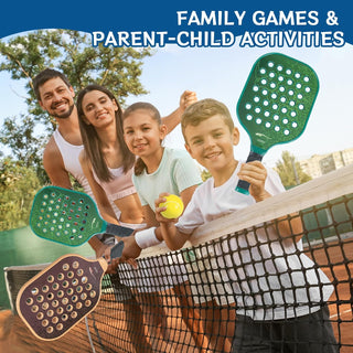Square Design Racket with hole and Sponge Ball Indoor & Outdoor Game for Kids Age 3+ (Random)