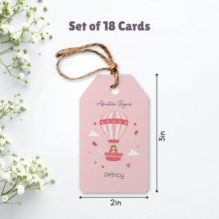 Personalized Thank You Tags for Return Gifts - Princess Balloon (18pcs) (PREPAID ONLY)