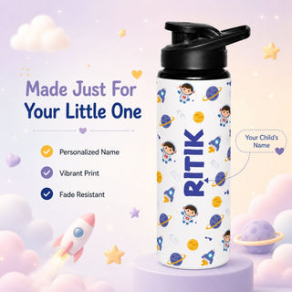 Personalized Water Bottle for Kids - Space (PREPAID ONLY)