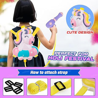Cute Unicorn Backpack Water Gun