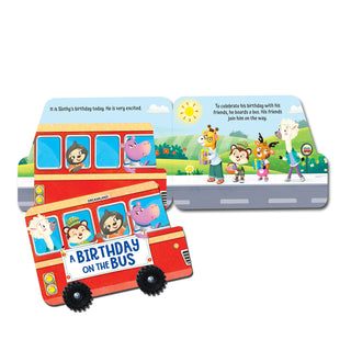 A Birthday on the Bus - A Shaped Picture Board book with Wheels