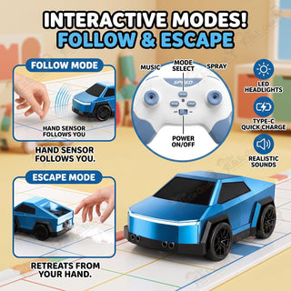 Mini RC Drift Car with Spray Effect, LED Lights & Sound | 2.4G Remote Control Toy for Kids